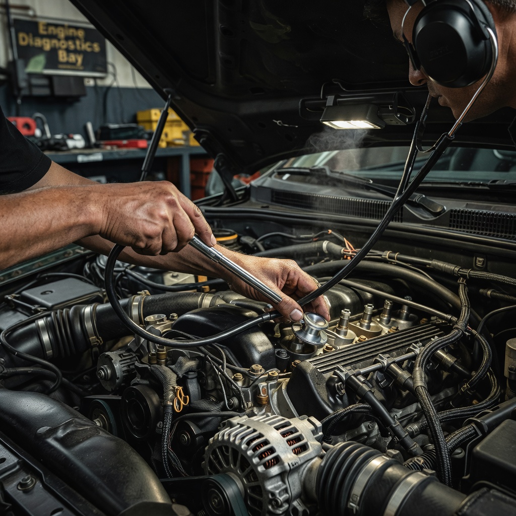 Automotive diagnostic stethoscope tool